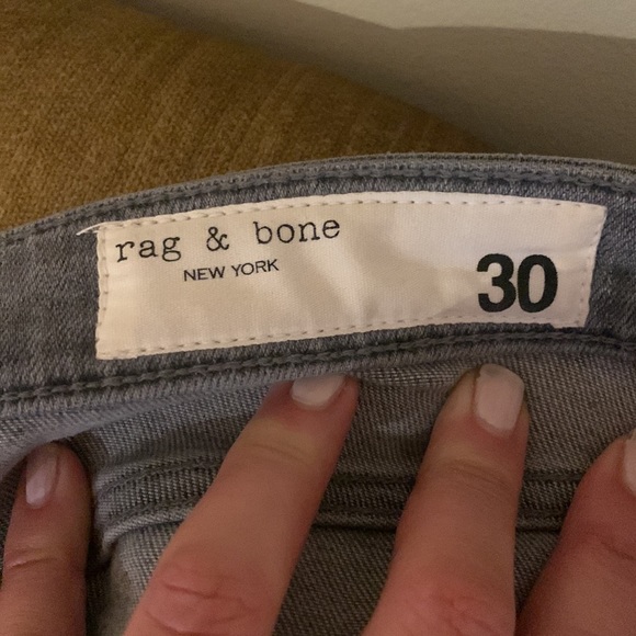 Rag and bone, Hugh rise, skinny, size 30, frayed, grey jeans - Picture 4 of 4